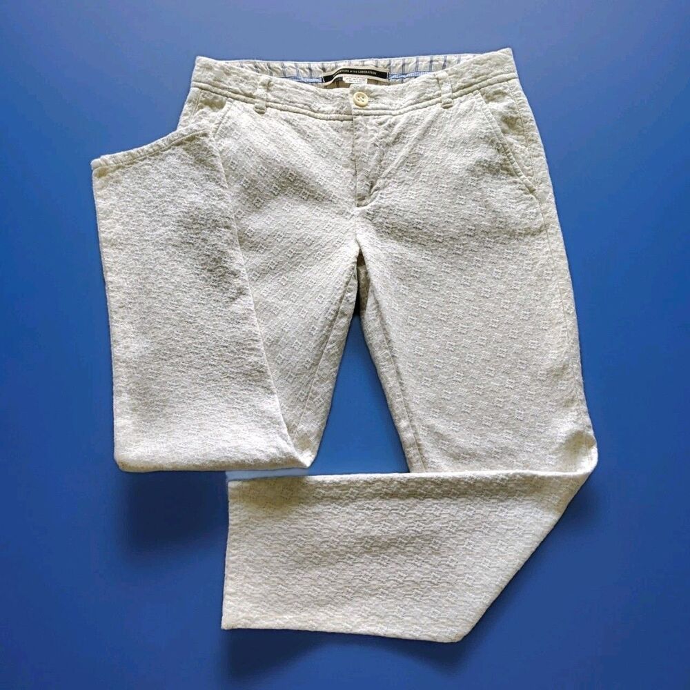 Anthropologie Size 6 Daughters of the Liberation Geo Print Jacquard Ankle Pants